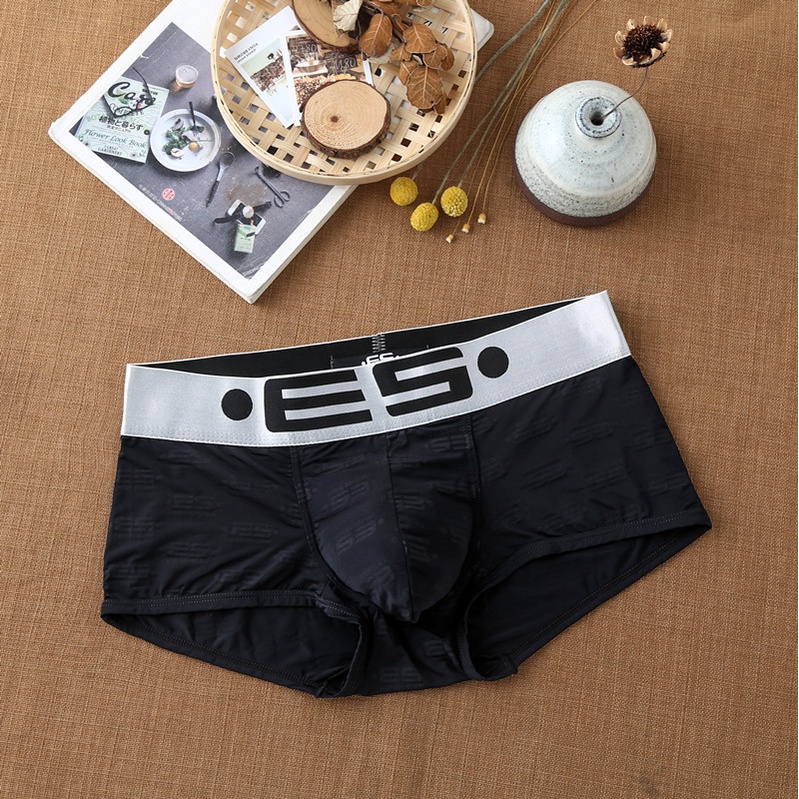 [free ship 50k + che tên đơn hàng] quần lót nam, quần lót boxer thun lạnh es nam giới (hình chụp tại shop)