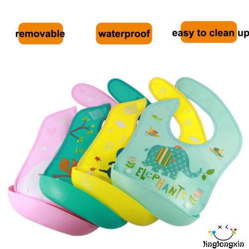 Yếm Ăn Bằng Silicon Chống Thấm Nước Cho Bé