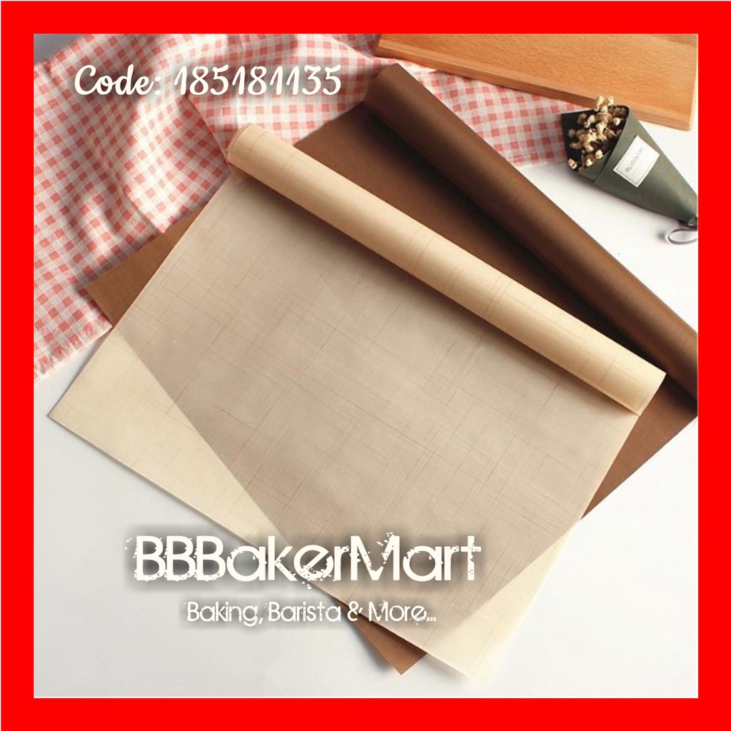 Tấm vải nướng cách nhiệt chống dính tái sử dụng 60x40cm - 1 tấm (MÀU SẮC NGẪU NHIÊN)