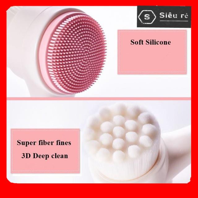 Cọ rửa massage mặt Hàn Quốc - 3D Dual Cleansing Brush (PD1519)