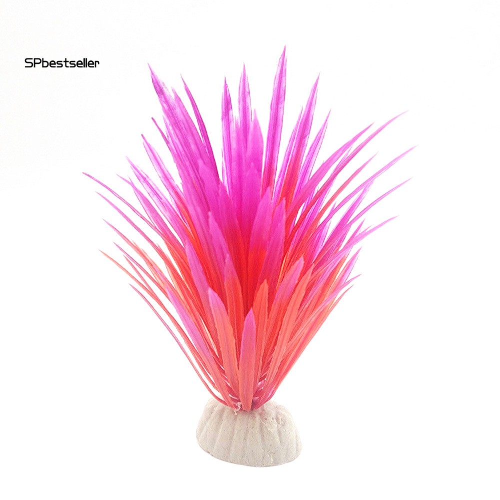 Cỏ giả nhiều màu sắc trang trí bể cá 13cm