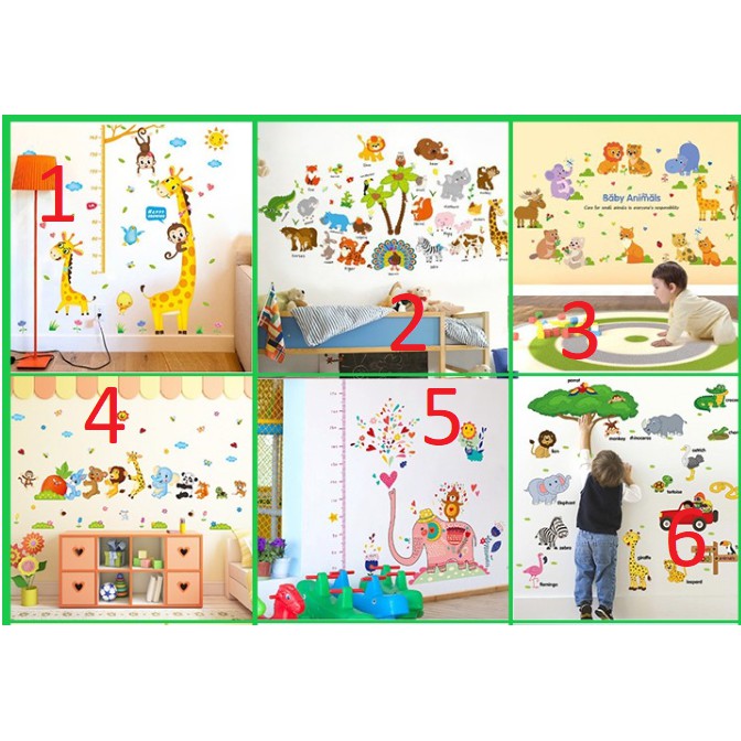 Decal tranh dán tường chọn mẫu cho bé