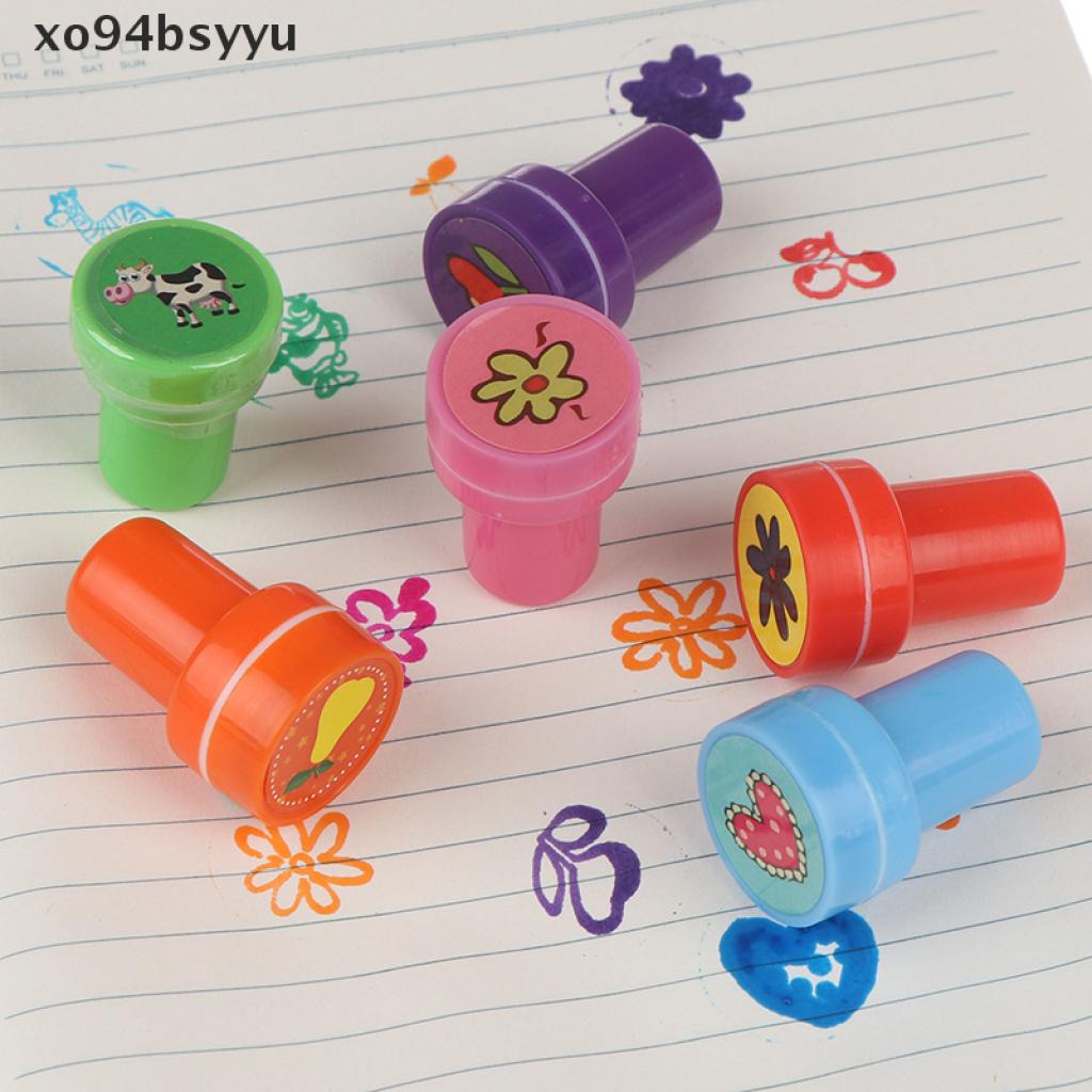 Set 5 Con Dấu Đồ Chơi Bằng Cao Su Hoạt Hình Tự In xo94bsyyu