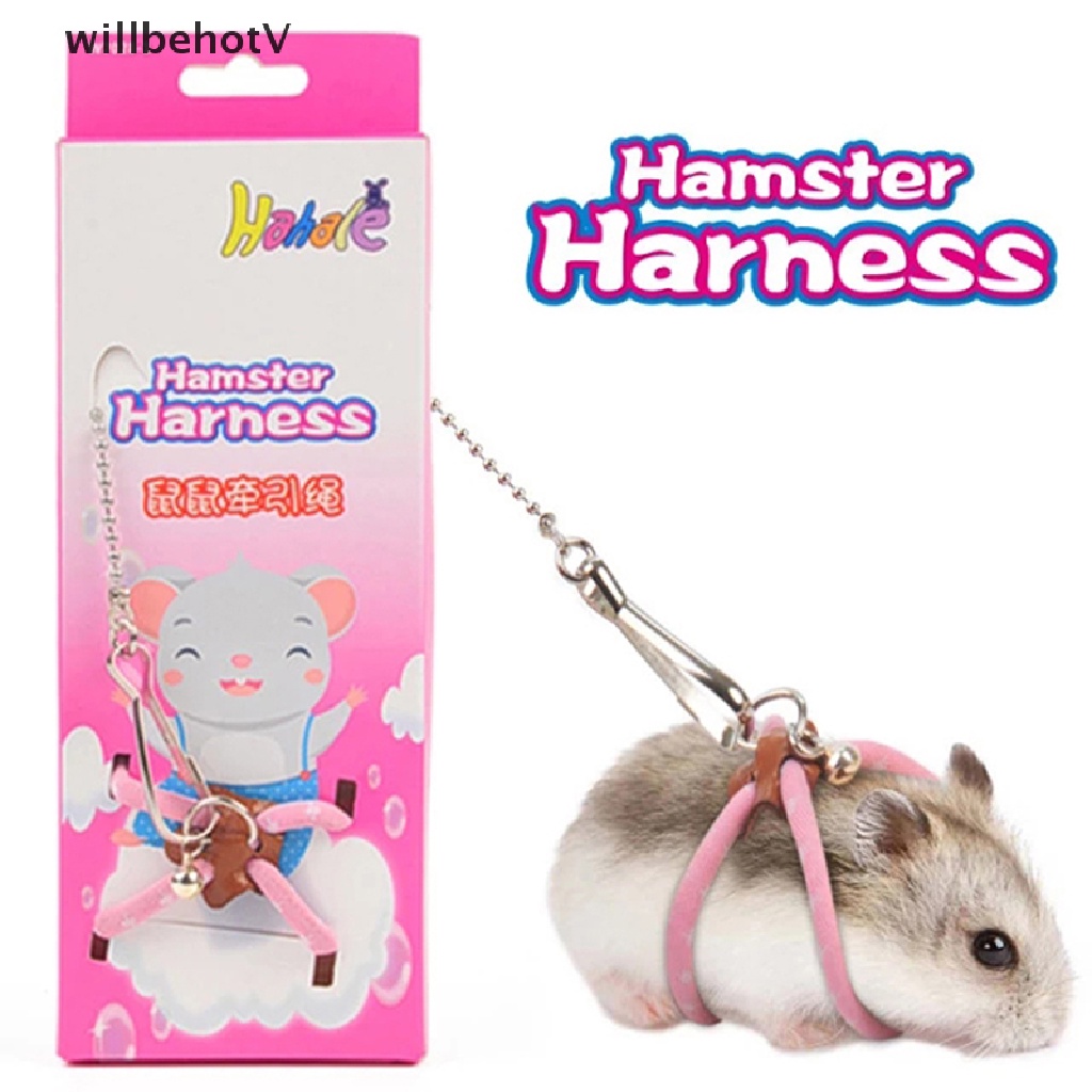 Dây Dắt Chuột Hamster Đi Dạo Có Thể Điều Chỉnh Kích Thước Kèm Chuông Tiện Dụng