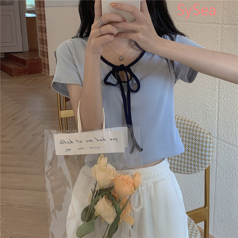 Áo Sơ Mi Croptop Ngắn Tay Thời Trang Mùa Hè Cho Học Sinh