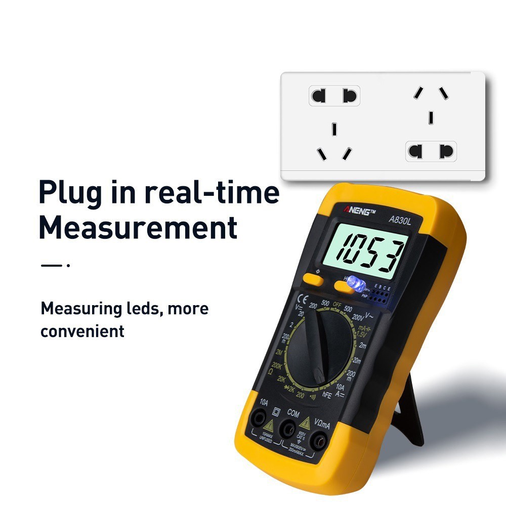 Vôn kế LCD kỹ thuật số Ampe kế OHMMETER Đồng hồ đo volt AC DC Máy đo kiểm tra