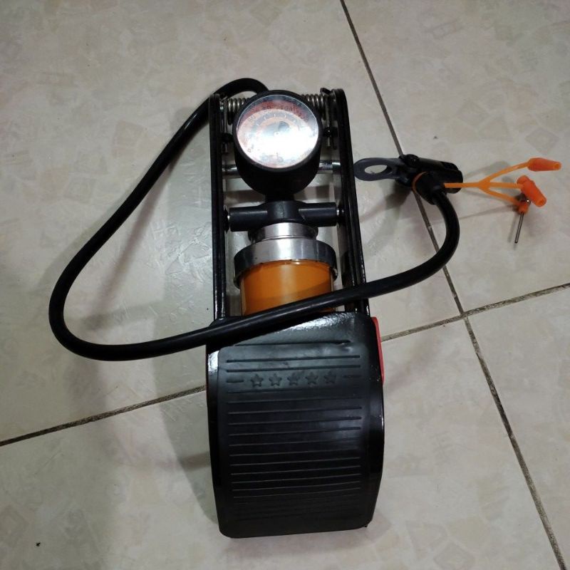 bơm đạp chân 1 ống Kapusi Japan CHÍNH HÃNG, bơm xe máy, bơm xe đạp