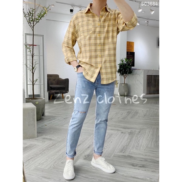 SƠMI NAM TAY DÀI NHIỀU MÀU - SỌC CARO NAM - Hàng mới về