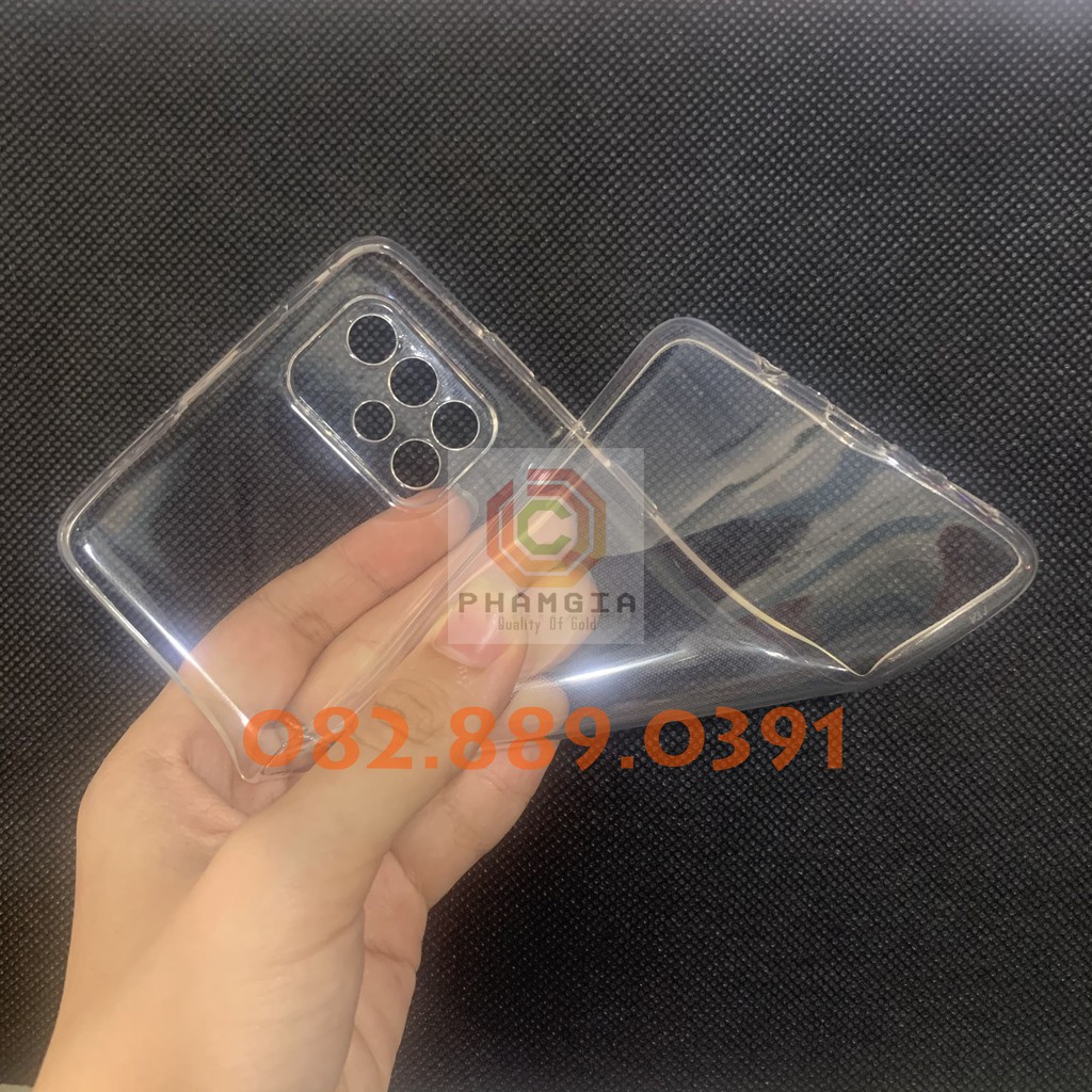 Ốp lưng Samsung Galaxy A71 dẻo trong có viền bảo vệ cam siêu bền