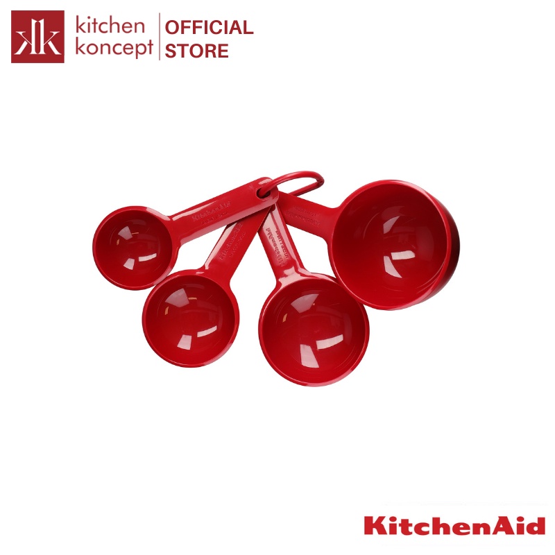 KitchenAid - Bộ ly đong định lượng màu đỏ - 4 cái