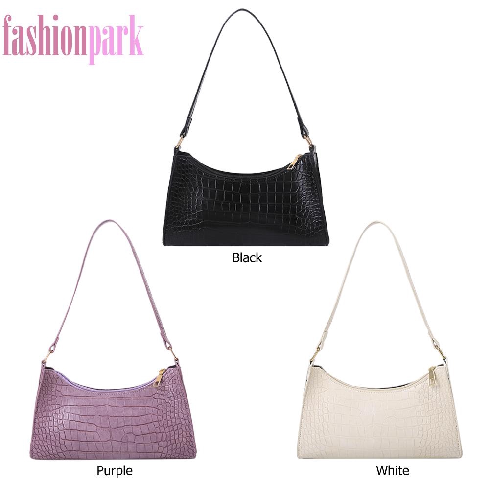 Túi xách da PU đeo cánh tay họa tiết vân da cá sấu màu trơn thời trang cho nữ | BigBuy360 - bigbuy360.vn