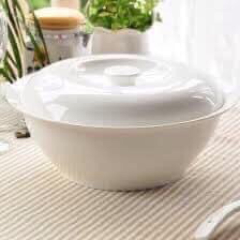 Thố Sứ Trắng 9 inch Cao Cấp đựng cơm canh