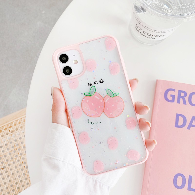 Ốp lưng iphone Orange & Peach viền màu 5/5s/6/6plus/6s/6splus/7/7plus/8/8plus/x/xr/xs/11/12/pro/max/plus/promax | BigBuy360 - bigbuy360.vn