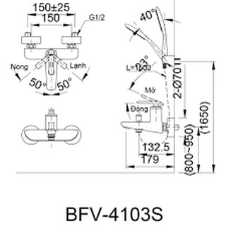 Sen tắm nóng lạnh Inax BFV-4103S