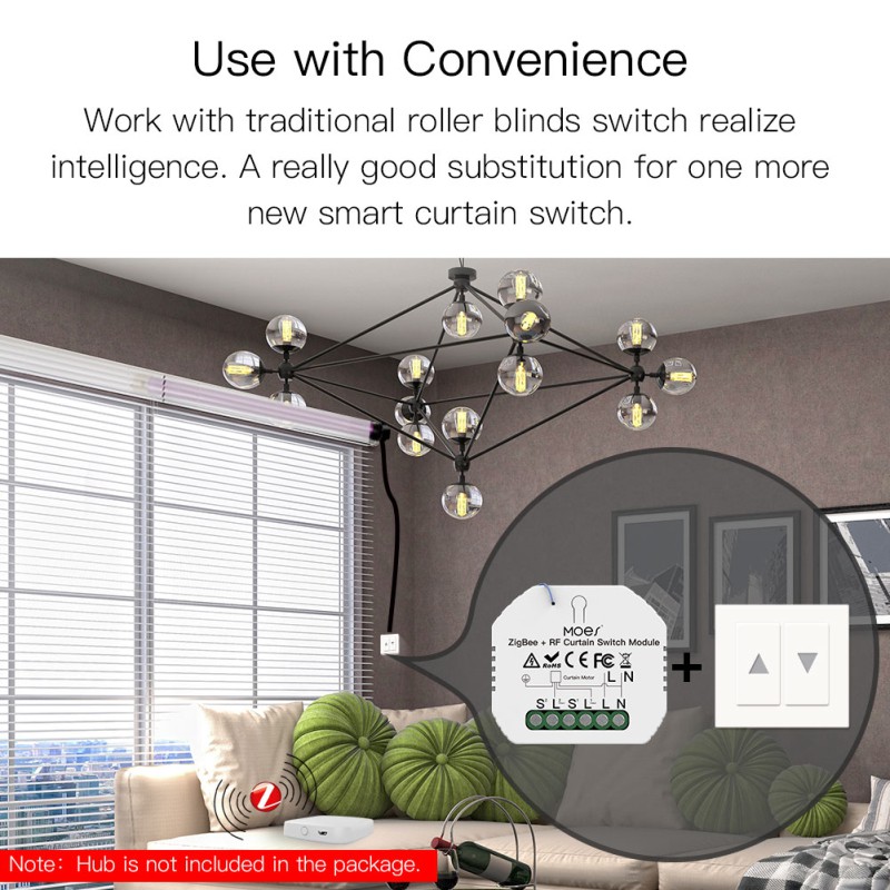 ☆☆ tuya ZigBee RF433 Smart Curtain Switch Module Motorized Roller Shutter Blinds Motor 2MQTT Work With Alexa Google Home 【YUEE】