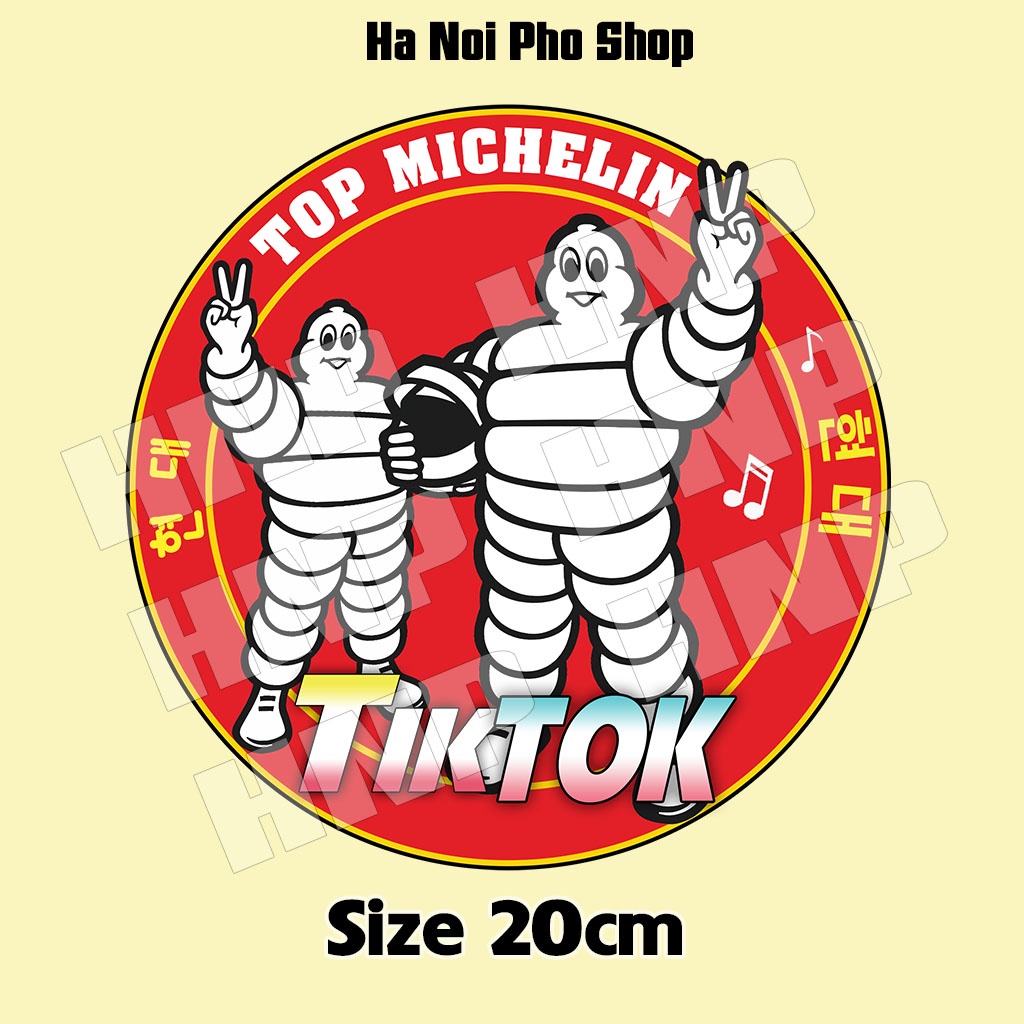 Tem Dán Trang Trí Michelin dán xe | Logo Tik Tok Michelin Mi22-1 Hà Nội Phố Xe Tải