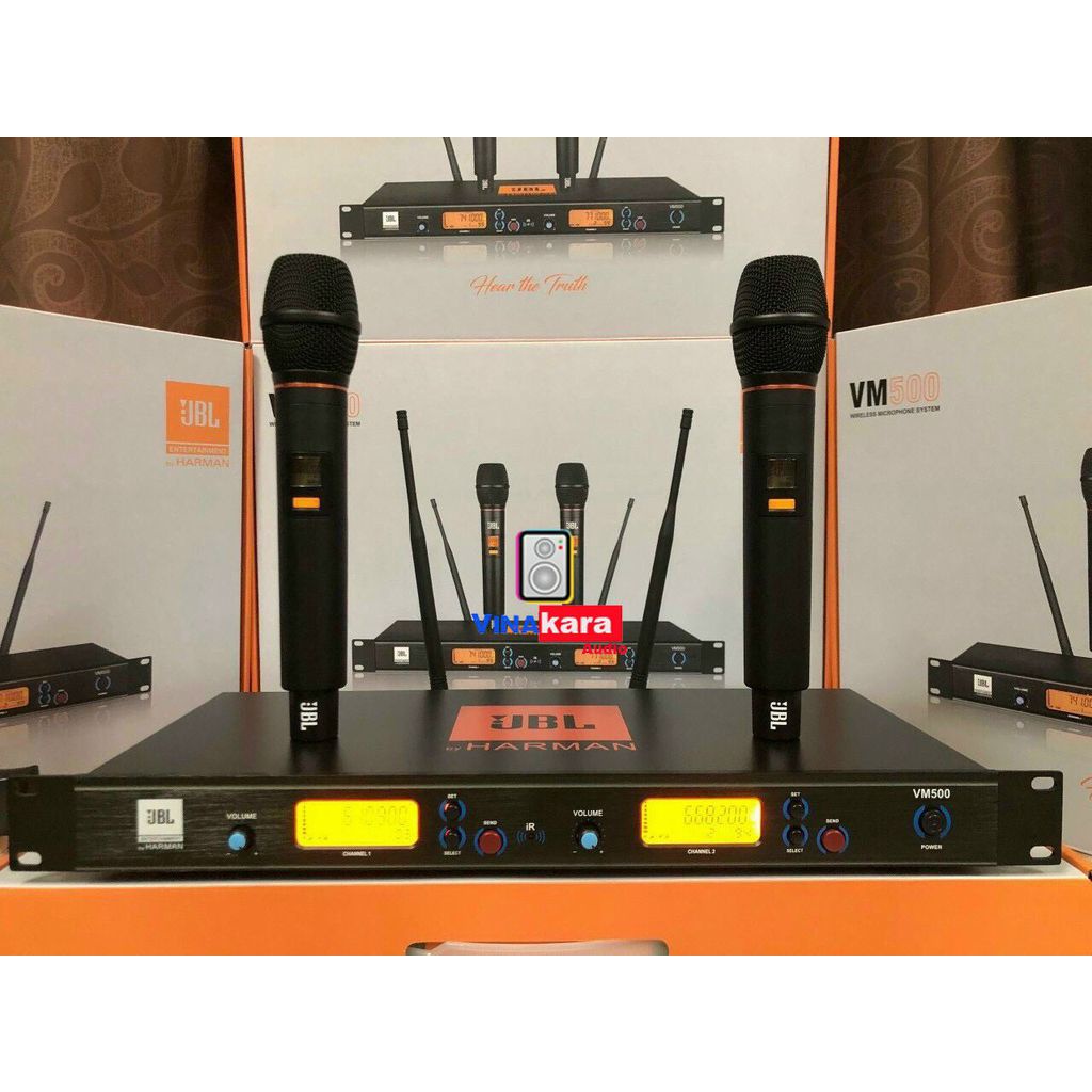 Micro karaoke không dây JBL VM500 , tự ngắt, cảm ứng nhiệt