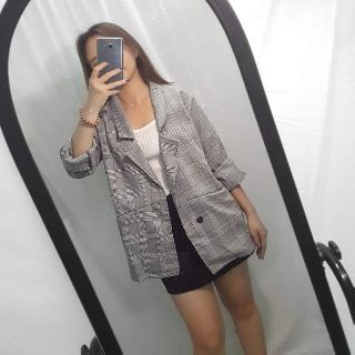 Áo khoác blazer xám, nâu