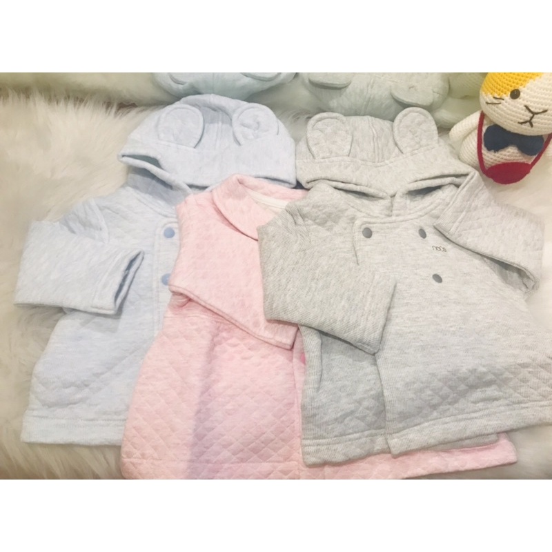 Áo khoác Nous 3-12M cho bé nón tai thỏ