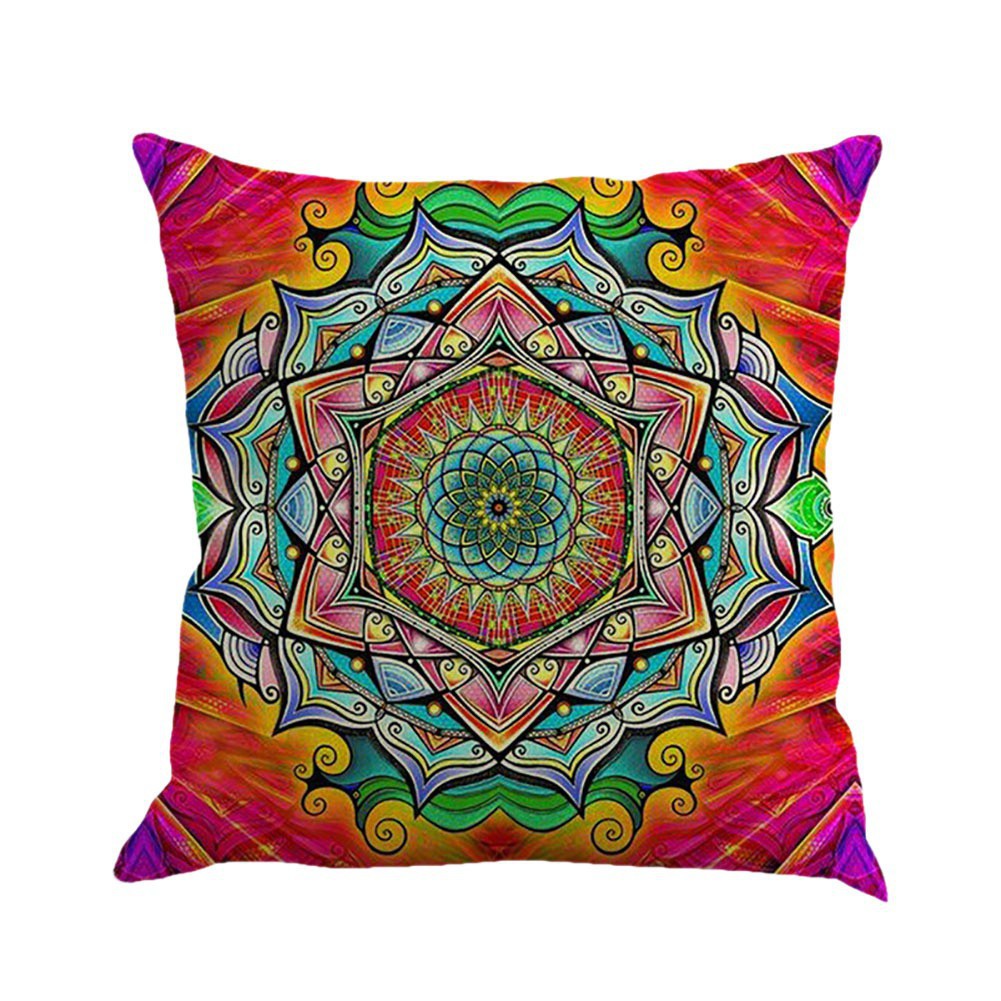 Áo Gối Được Làm Từ Cotton Và Vải Lanh Với Họa Tiết Theo Phong Cách Bohemian 45X45Cm