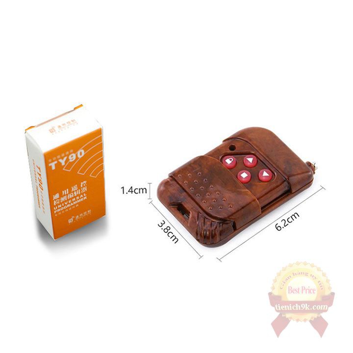 Điều khiển cửa cuốn 433Mhz 315Mhz mã tự học lệnh sóng khỏe có anten Pin 24A12V