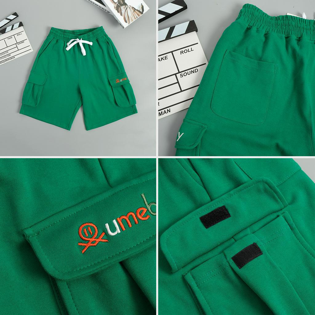 Quần short túi hộp nam nữ thêu 3D Umebay, cargo short sooc unisex oversize streetwear UMS11