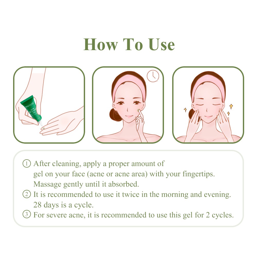 BREYLEE 15g Hỗ Trợ Chăm Sóc Gel Da Và Loại Bỏ Mụn