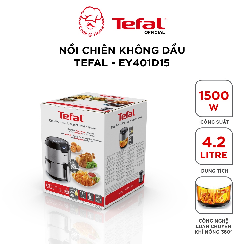 Nồi chiên không dầu Tefal EY401D15 - 4.2L, 1500W