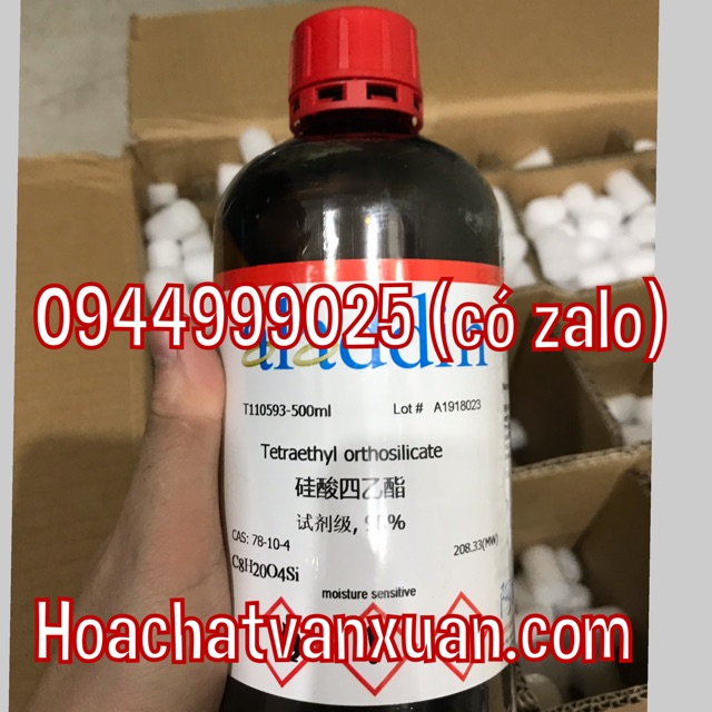 Hoá chất Tetraethyl orthosilicate CAS 78-10-4 C8H20O4Si chai 500ml TEOS Teos