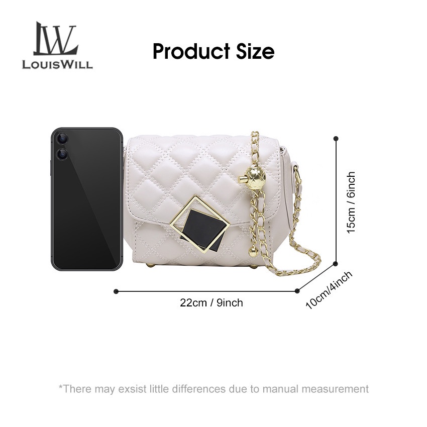 Túi Đeo Chéo LouisWill Sức Chứa Lớn Có Khóa Từ Tính Phong Cách Retro Thời Trang Cho Nữ