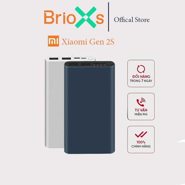 Sạc dự phòng Xiaomi Gen 2 10000 mAh, pin dự phòng mini không dây - HÀNG CHÍNH HÃNG