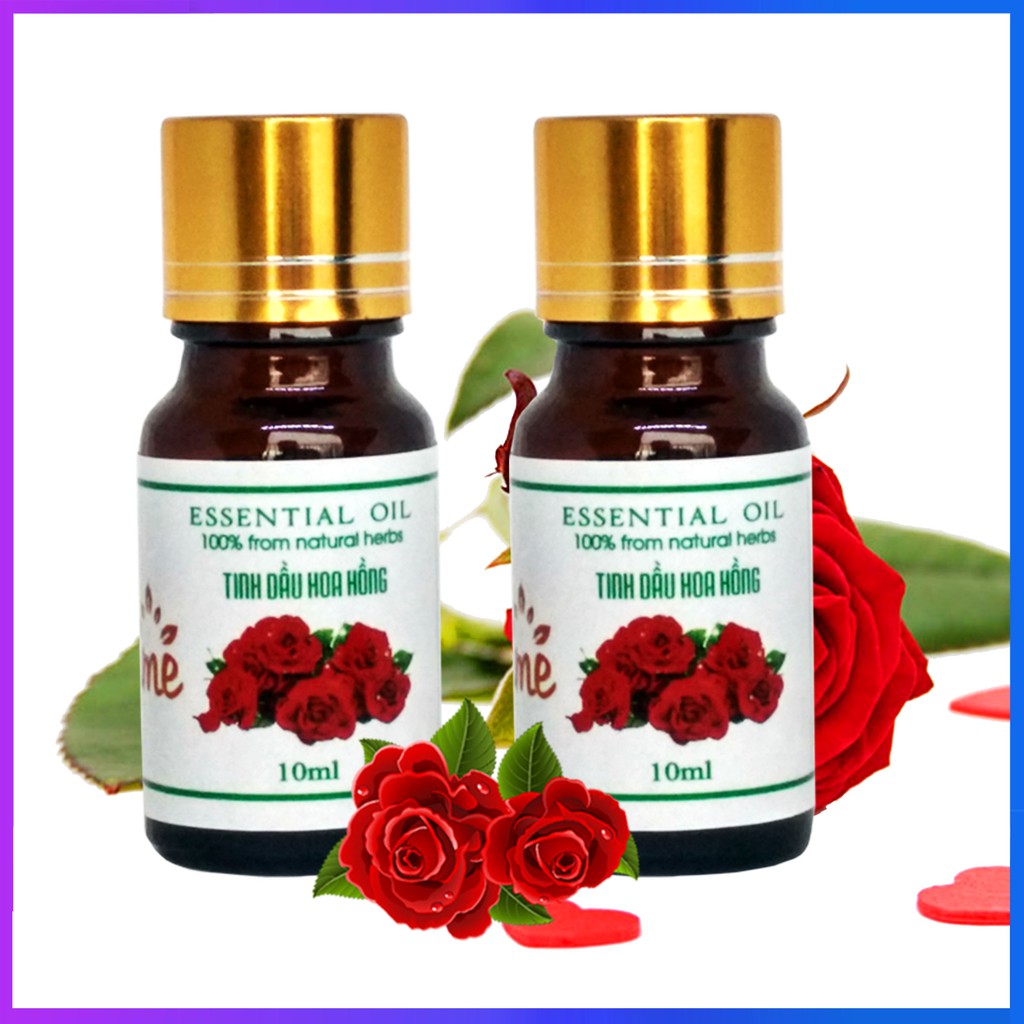 COMBO 2 LỌ 10ML _ Tinh Dầu Hoa Hồng VIDAME - Hương thơm dịu nhẹ, quyến rũ