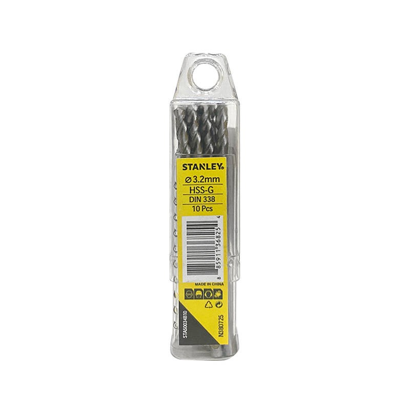 Mũi Khoan Sắt HSS Size từ 3.2-7mm STANLEY Đầu Tròn ( Hộp 10 Cái Mỗi Size) - Chính Hãng