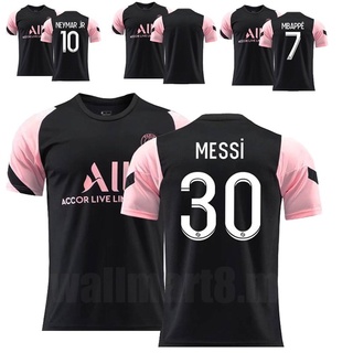 Áo thun bóng đá in tên cầu thủ messi/mbappe/neymar jr 2021 2022 psg cao cấp