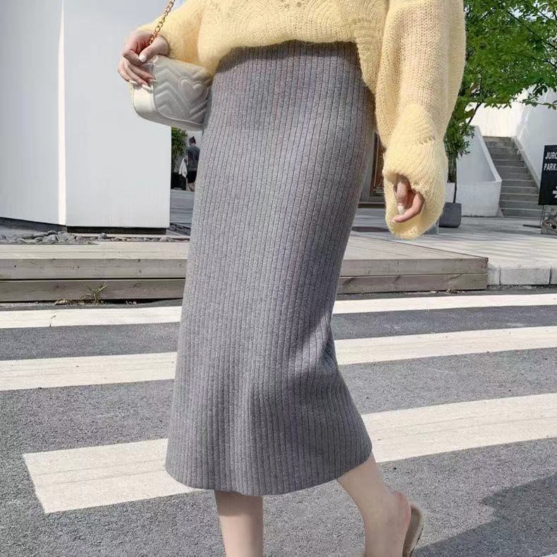 Chân Váy Dệt Kim Lưng Cao Thời Trang Hàn Quốc Cho Nữ