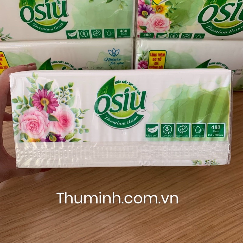 Giấy Ăn Rút Lụa OSIU 3Lớp x 480tờ