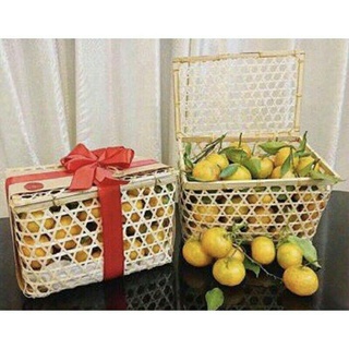 Mây tre- Hộp tre giỏ tre làn tre đựng trái Cây -Tre HN