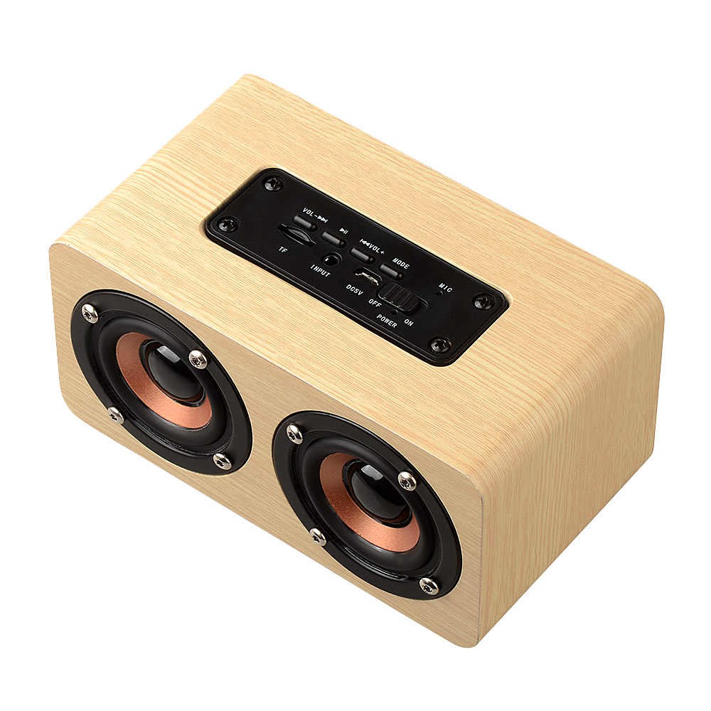 Loa Bluetooth Gỗ Cao Cấp Super Bass Kết Nối PC/Điện Thoại - Âm thanh nổi HIFI Stereo speaker W5