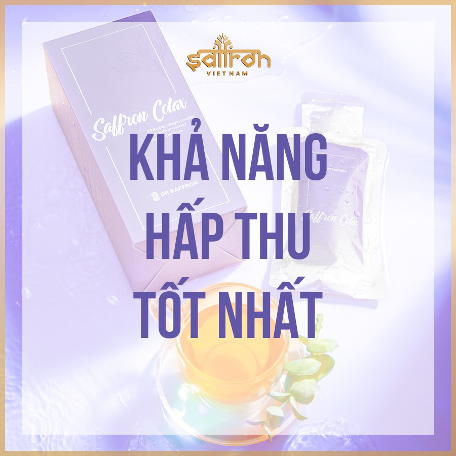 Combo 2 hộp Collagen cô đặc Saffron Colax thương hiệu DR.SAFFRON dạng nước hộp 7 túi x 30ML