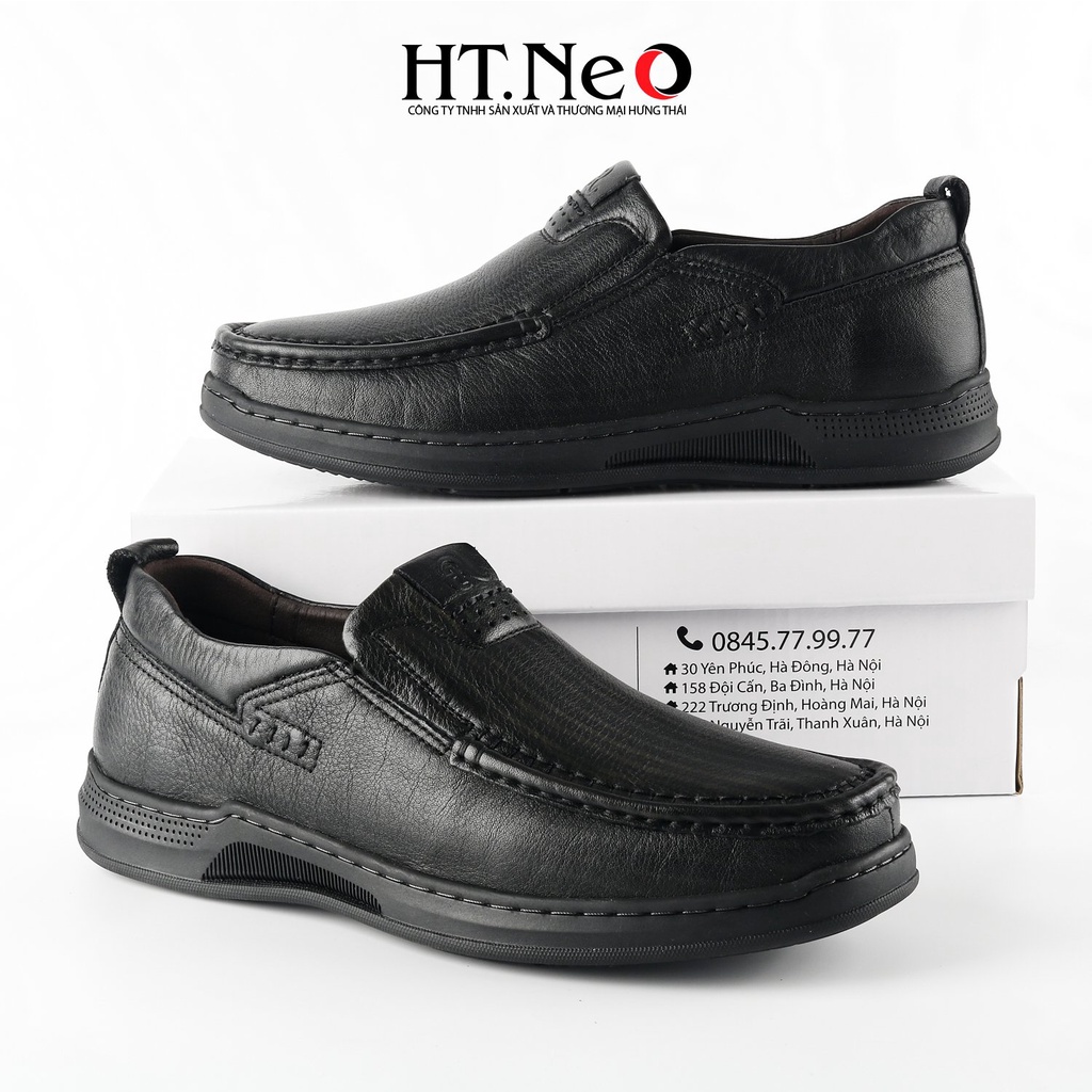 Giày lười da bò HT.NEO da bò nhập khẩu, đế cao su đặc, thiết kế sang trọng đầy lịch thiệp GM158