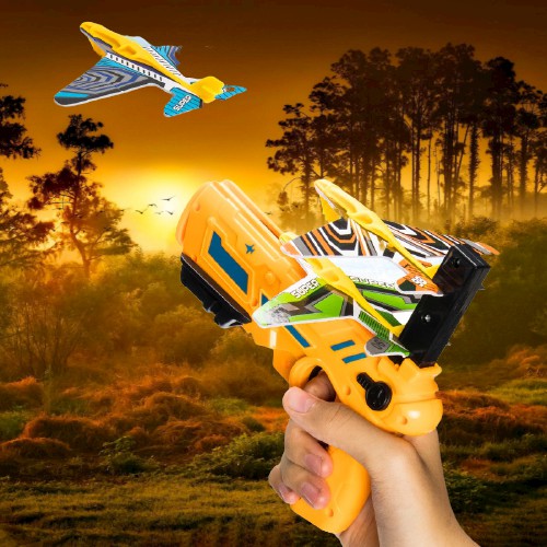Súng đồ chơi bắn máy bay dành cho trẻ em , đồ chơi súng phóng máy bay lượn mô hình trẻ em