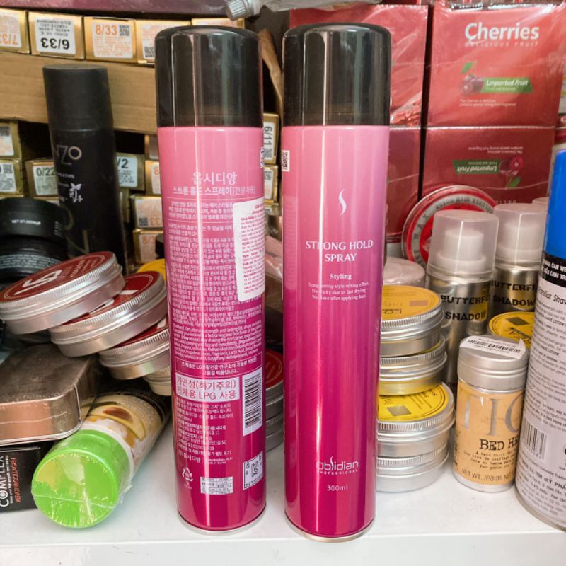 (Chính hãng) Gôm xịt tóc tạo kiểu giữ nếp cho nam nữ OBSIDIAN cao cấp 300ml