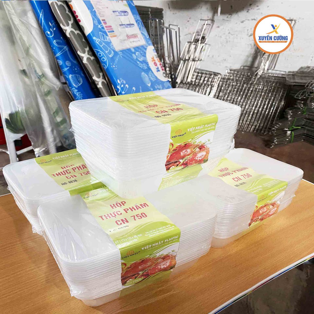 Combo 10 hộp đựng thực phẩm vuông,dùng được trong lò vi sóng