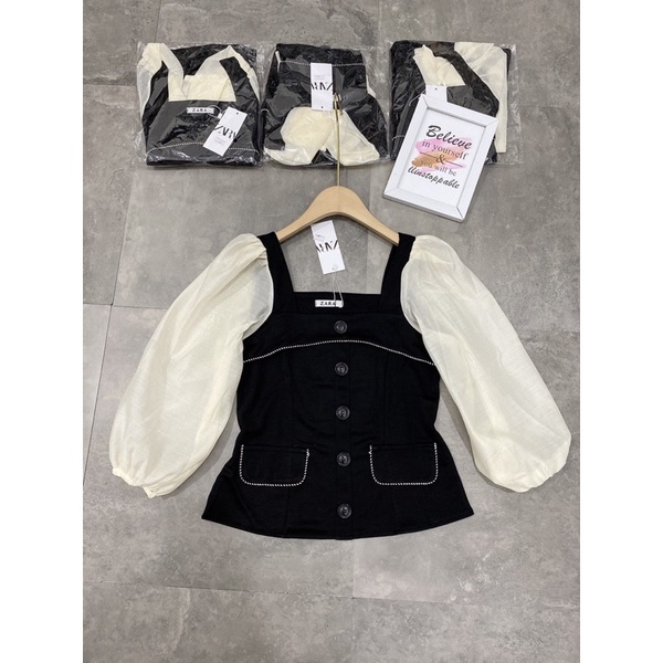 [Hàng Đẹp] Áo Umi Tay Phối Cổ Vuông, Closet of You Áo Kiểu Nữ Tay Phồng Siêu Xinh Có Ảnh Thật Kèm Video | BigBuy360 - bigbuy360.vn