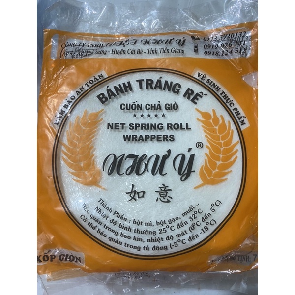 10 Túi bánh đa nem rế gồm 200 lá - bánh đa nem quấn giòn xốp