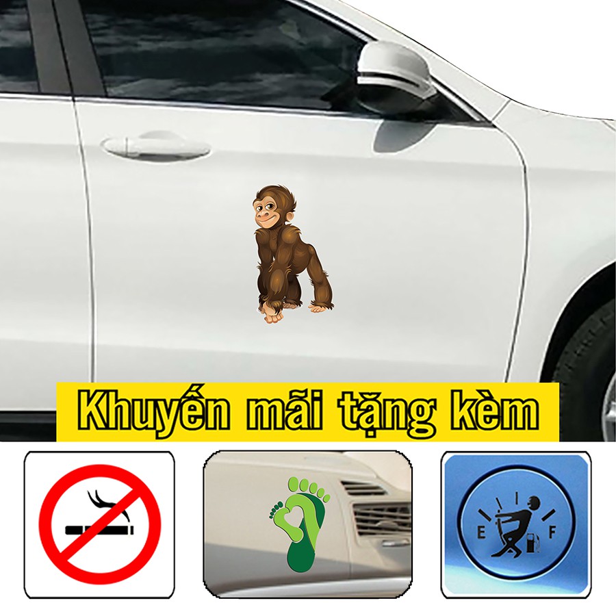 [SALE]-Decal dán sườn xe, tem xe  chú khỉ con