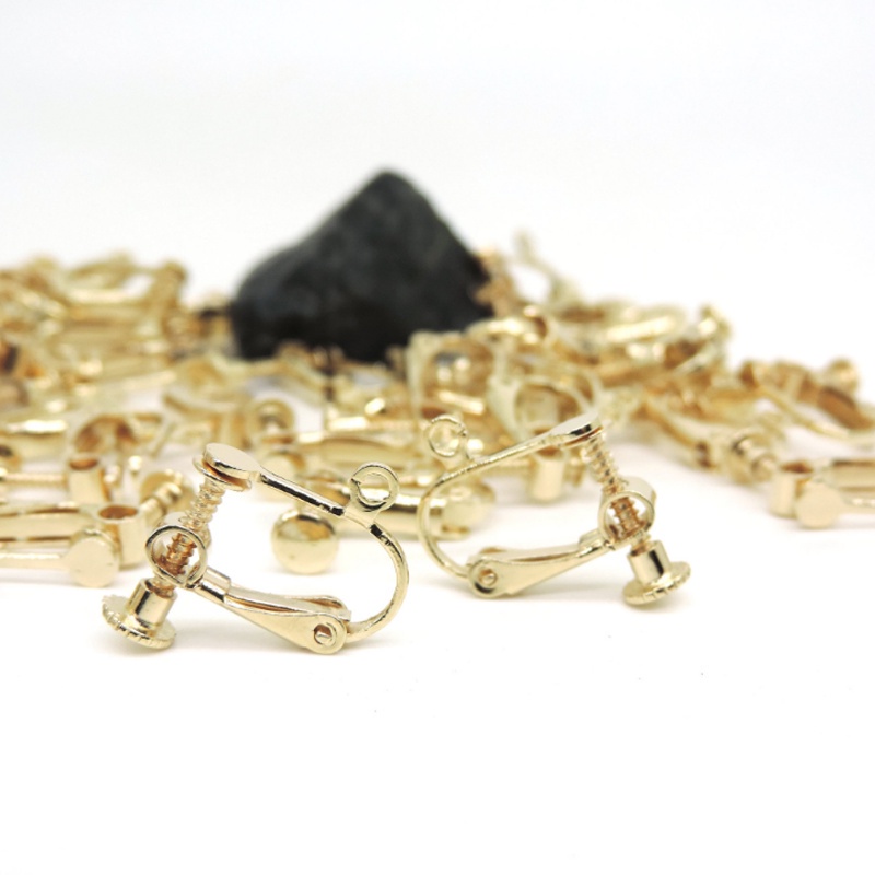 1 Khuyên Kẹp Vành Tai Màu Vàng / Bạc / Vàng Hồng Hình Xoắn Ốc Nhiều Màu Sắc