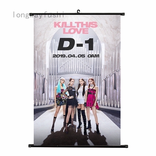 Poster Dán Tường Trang Trí Hình Nhóm Nhạc Kpop Blackpink Vuông Kèm Chữ Jisoo