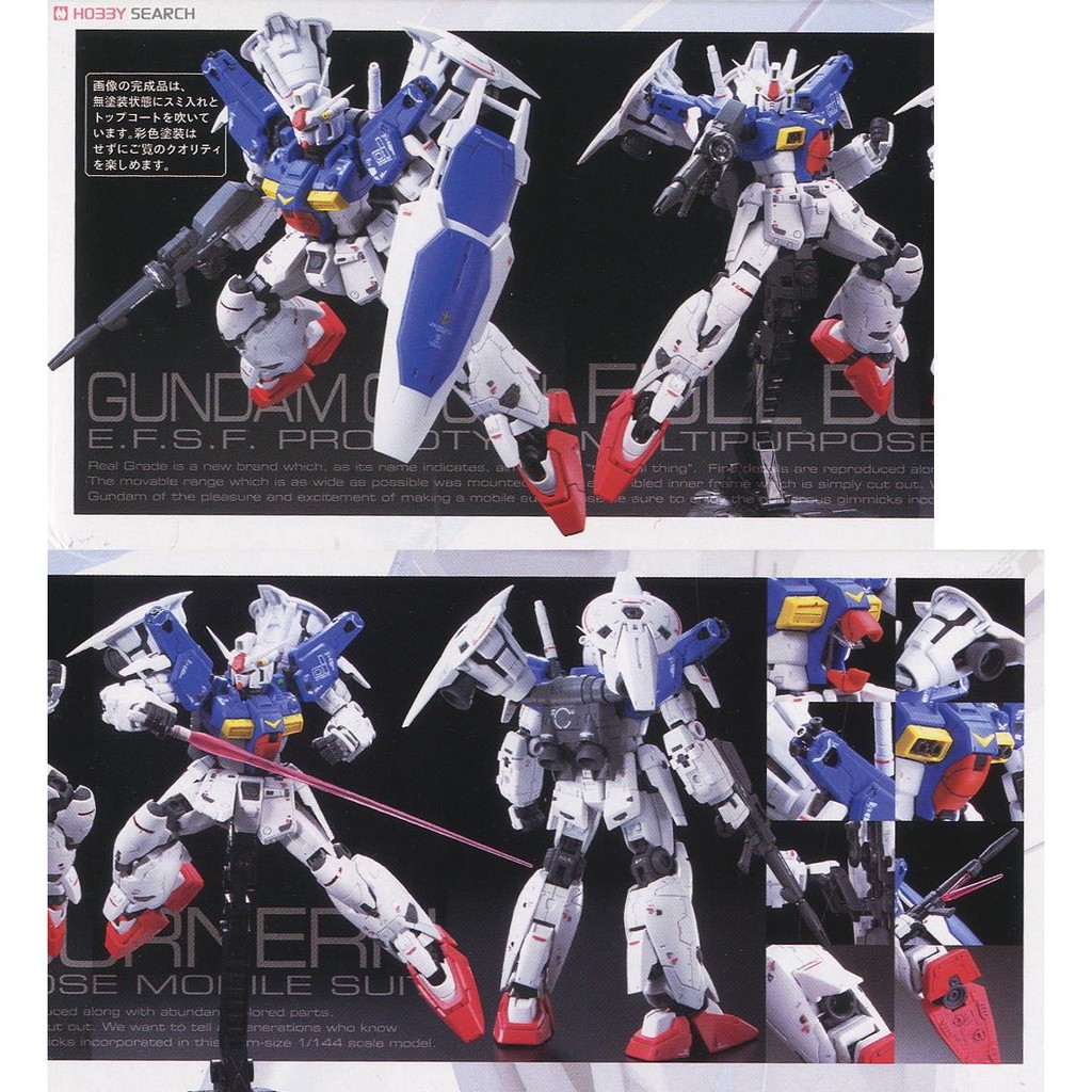 Mô hình RG RX-78 GP01Fb Gundam GP01 Full burnern Bandai