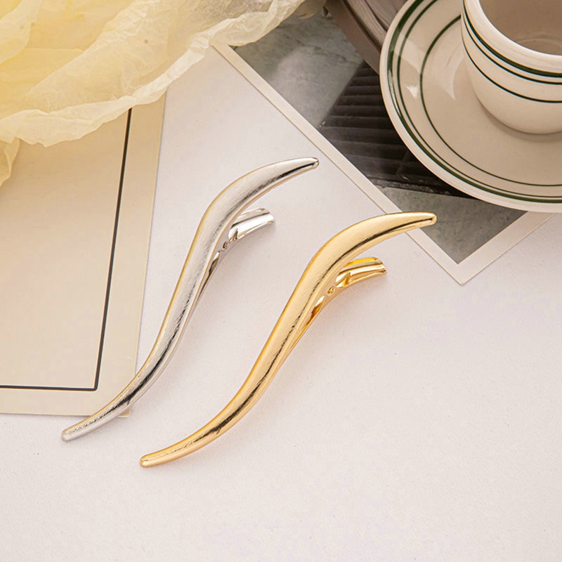 Kẹp Tóc Kim Loại Hình Chữ S Đơn Giản